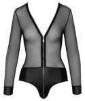 Cottelli PARTY Body Siateczkowe z Matowymi Akcentami Czarny XL