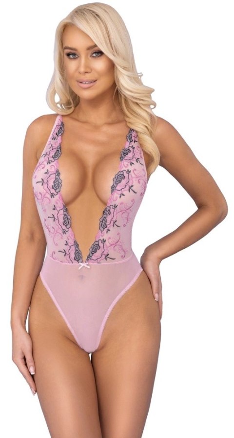 Kissable Body S/M Rożowe z Kwiatowym Haftem i Regulowanymi Ramiączkami Kissable Body S/M Rożowe z Kwiatowym Haftem i Regulowanymi Ramiączkami