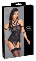 Cottelli Bondage koszulka z siateczki z łańcuchami + stringi M