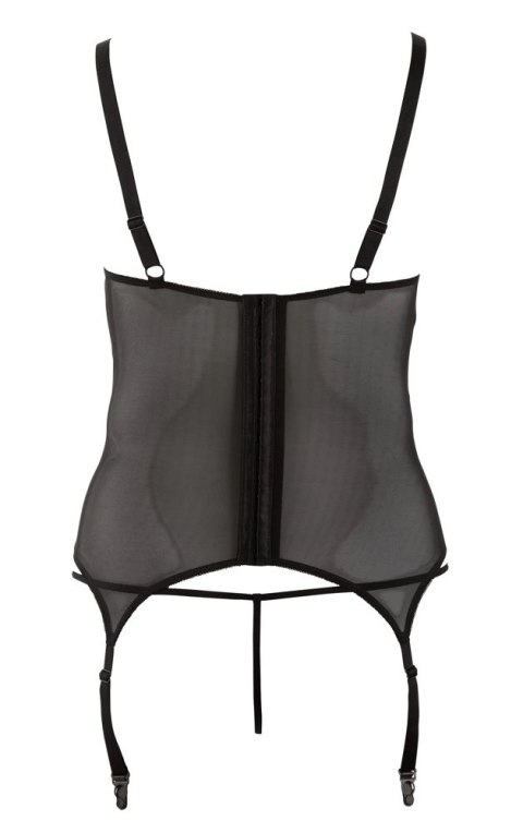 Cottelli CURVES koszulka z koronką i rozcięciami, stringi 3XL czarna Cottelli CURVES koszulka z koronką i rozcięciami, stringi 3XL czarna