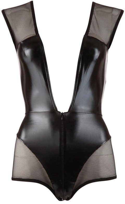 Cottelli Collection Body Matowe z Siateczką Czarny L Cottelli Collection Body Matowe z Siateczką Czarny L
