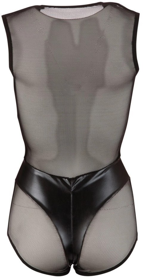 Cottelli Collection Body matowe z siateczką czarne XL z suwakiem Cottelli Collection Body matowe z siateczką czarne XL z suwakiem
