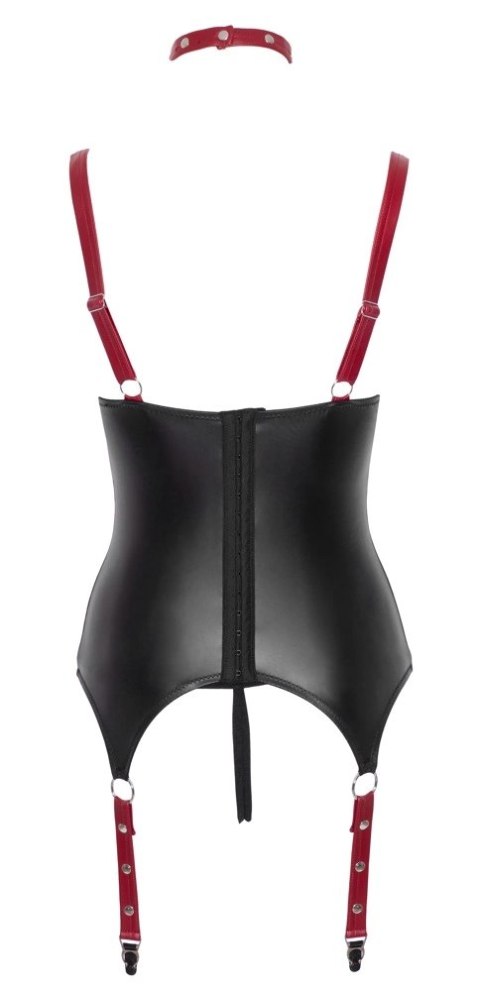 Cottelli Collection Bondage Haleczka matowa czerwona XL pasek i kajdanki Cottelli Collection Bondage Haleczka matowa czerwona XL pasek i kajdanki