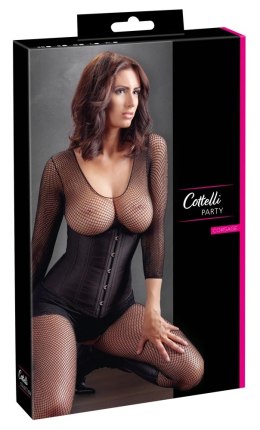Cottelli Collection Gorset bez miseczek na haftki czarny M