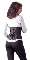 Cottelli Collection Gorset bez miseczek na haftki czarny M