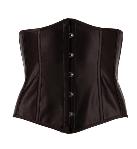 Cottelli Collection Gorset bez miseczek na haftki czarny M Cottelli Collection Gorset bez miseczek na haftki czarny M