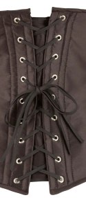 Cottelli Curves gorset bez biustu, czarny, haftki, rozmiar 4XL