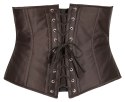 Cottelli Curves gorset bez biustu, czarny, haftki, rozmiar 4XL