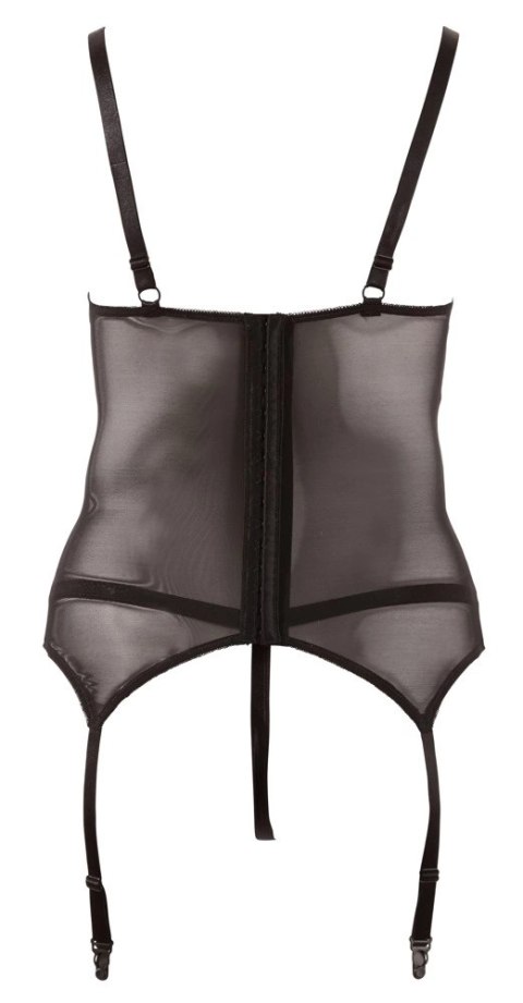 Cottelli Curves zestaw koszulka z koronką + otwarte stringi XL czarny Cottelli Curves zestaw koszulka z koronką + otwarte stringi XL czarny