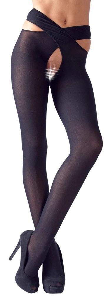 Cottelli LEGWEAR pończochy czarne z paskami biodrowymi S/M Cottelli LEGWEAR pończochy czarne z paskami biodrowymi S/M