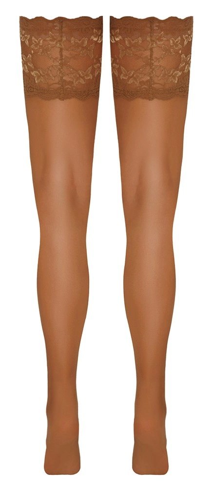Cottelli LEGWEAR pończochy samonośne beżowe szeroka koronka 20 den Cottelli LEGWEAR pończochy samonośne beżowe szeroka koronka 20 den