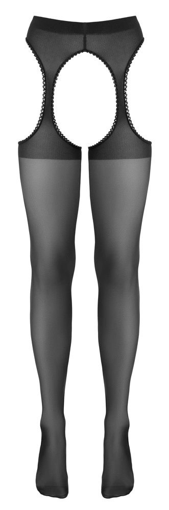 Cottelli Legwear Rajstopy z Koronką i Szewem 20 DEN Czarny Cottelli Legwear Rajstopy z Koronką i Szewem 20 DEN Czarny