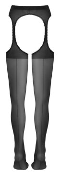 Cottelli Legwear Rajstopy z Koronką i Szewem 20 DEN Czarny