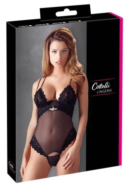 Cottelli Lingerie Body Siateczkowe z Kryształem Czarne 80C/M