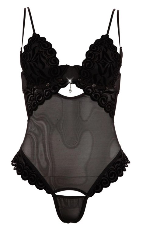 Cottelli Lingerie Body Siateczkowe z Kryształem Czarny 85C/L Cottelli Lingerie Body Siateczkowe z Kryształem Czarny 85C/L