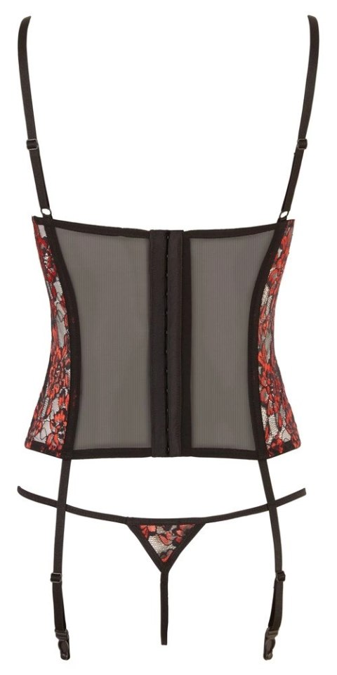 Cottelli Lingerie Gorset Kwiatowy 75B/S z Stringami, Koronka, Powernet Cottelli Lingerie Gorset Kwiatowy 75B/S z Stringami, Koronka, Powernet