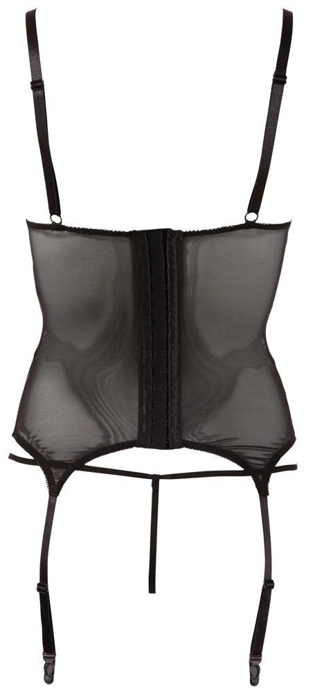 Cottelli Lingerie Koszulka Siatkowa Czarna XL z Paskami i Stringami Cottelli Lingerie Koszulka Siatkowa Czarna XL z Paskami i Stringami