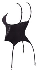 Cottelli Lingerie XL - Koszulka matowa z koronką i paskami + stringi