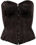 Cottelli PARTY Gorset brokatowy czarny modelujący 2XL
