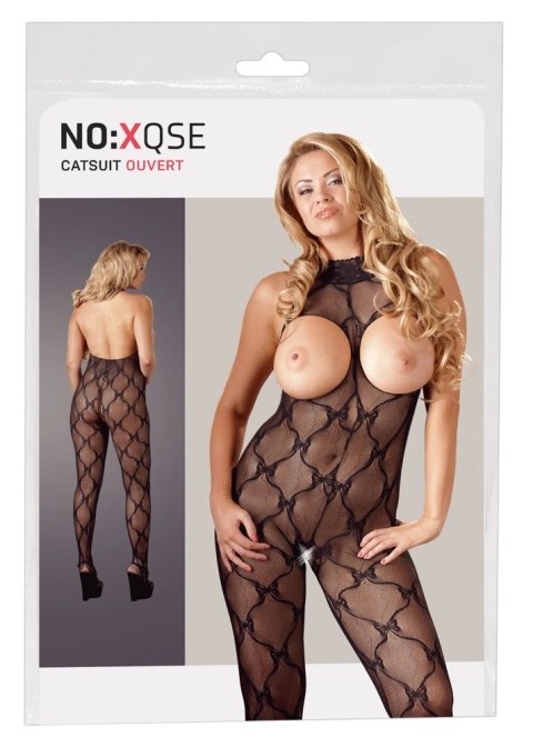 NO:XQSE Koronkowy kombinezon z odkrytym biustem i kroczem czarny XL-XXL NO:XQSE Koronkowy kombinezon z odkrytym biustem i kroczem czarny XL-XXL