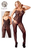 NO:XQSE Koronkowy kombinezon z paseczkami, czarny 2XL/3XL