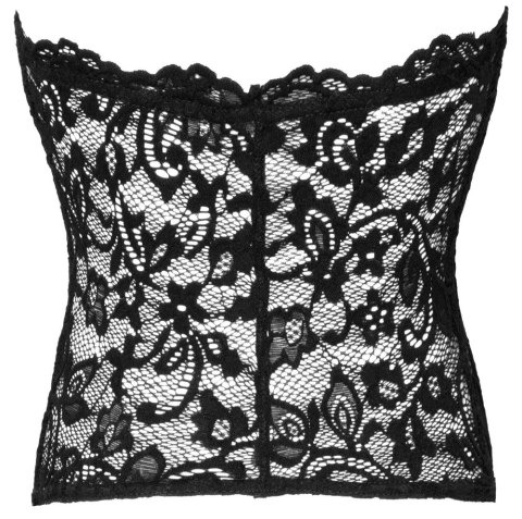 Noir Gorset koronkowy czarny S - bez ramiączek, elastyczny, pasek modelujący Noir Gorset koronkowy czarny S - bez ramiączek, elastyczny, pasek modelujący