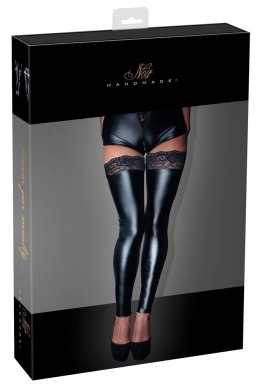 Noir Handmade Pończochy Matowe z Koronką Silikon Czarne M