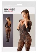 XQSE Kombinezon Czarna Koronka z Rękawami 3/4 S-L Bezszwowy