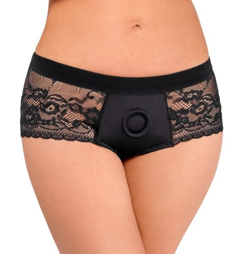 Bad Kitty Black Lace Panty System O-ring L - koronkowy pas z pierścieniem Bad Kitty Black Lace Panty System O-ring L - koronkowy pas z pierścieniem