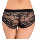 Bad Kitty Black Lace Panty System O-ring L - koronkowy pas z pierścieniem