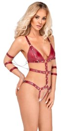 Bad Kitty Body Paseczki Bez Krocza Ciemnoczerwone XL Regulowane