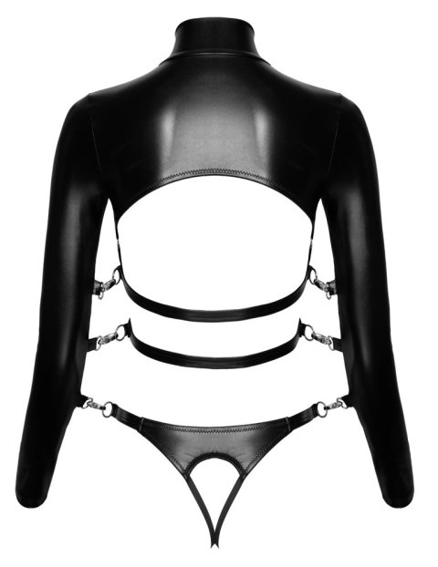Bad Kitty Body Skorzane 2XL Bez Biustu i Kroku, Regulowane Paski Bad Kitty Body Skorzane 2XL Bez Biustu i Kroku, Regulowane Paski