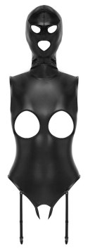 Bad Kitty Body Skorzane Ouvert z Maską 2XL Regulowane Czarne