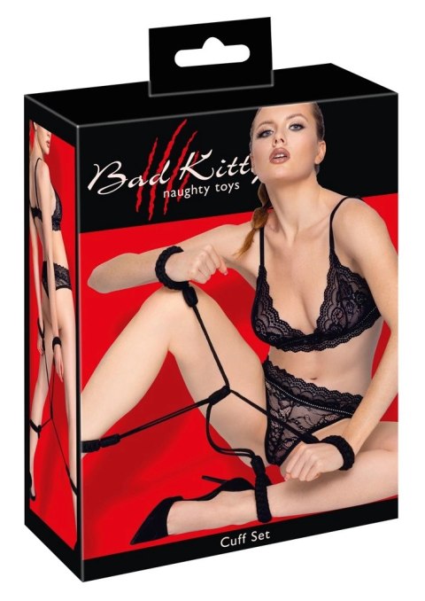 Bad Kitty Cuff Set Rope czarne linowe opaski na ręce i nogi rozmiar 2 Bad Kitty Cuff Set Rope czarne linowe opaski na ręce i nogi rozmiar 2