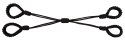 Bad Kitty Cuff Set Rope czarne linowe opaski na ręce i nogi rozmiar 2