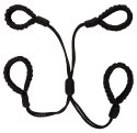 Bad Kitty Cuff Set Rope czarne linowe opaski na ręce i nogi rozmiar 2