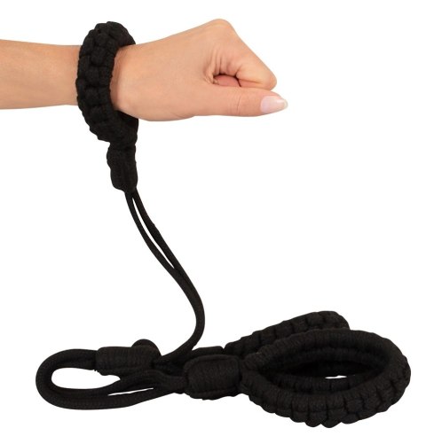 Bad Kitty Cuff Set Rope czarne linowe opaski na ręce i nogi rozmiar 2 Bad Kitty Cuff Set Rope czarne linowe opaski na ręce i nogi rozmiar 2