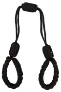 Bad Kitty Cuffs Rope - bawełniane kajdanki linowe czarne, rozmiar 1