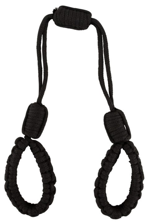 Bad Kitty Cuffs Rope - bawełniane kajdanki linowe czarne, rozmiar 1 Bad Kitty Cuffs Rope - bawełniane kajdanki linowe czarne, rozmiar 1