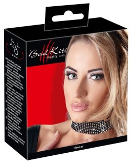 Bad Kitty Czarna Błyszcząca Obroża Anatomiczna Regulowana 25-42cm