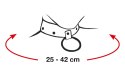 Bad Kitty Czarna Błyszcząca Obroża Anatomiczna Regulowana 25-42cm