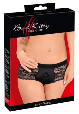 Bad Kitty Koronkowy Panty O-Ring z elastycznym pierścieniem S czarny