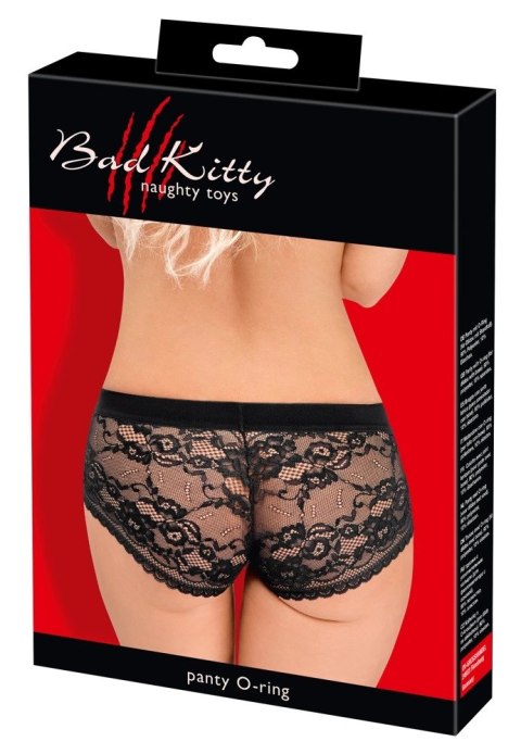 Bad Kitty Koronkowy Pas z Pierścieniem XL, Czarny, O-ring 3,5 cm Bad Kitty Koronkowy Pas z Pierścieniem XL, Czarny, O-ring 3,5 cm