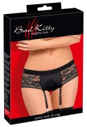 Bad Kitty Majtki Strap-On L z Koronką i Regulacją, Czarne
