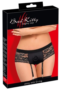 Bad Kitty Majtki Strap-On L z Koronką i Regulacją, Czarne