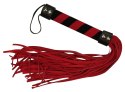 Bad Kitty Red Line - dwukolorowy bicz tekstylny 38 cm