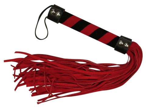 Bad Kitty Red Line - dwukolorowy bicz tekstylny 38 cm Bad Kitty Red Line - dwukolorowy bicz tekstylny 38 cm