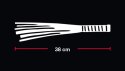 Bad Kitty Red Line - dwukolorowy bicz tekstylny 38 cm