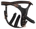 Bad Kitty Strap-On 3D L/XL - System z Trzema Elementami Czarny