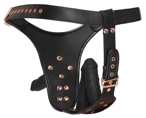 Bad Kitty Strap-On 3D model z trzema anatomicznymi elementami czarny 2XL Bad Kitty Strap-On 3D model z trzema anatomicznymi elementami czarny 2XL